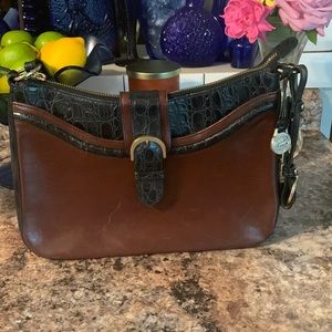 Brahmin Leather Shoulder Bag Tuscan Collection Italian Leather